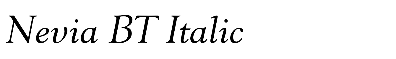 Nevia BT Italic